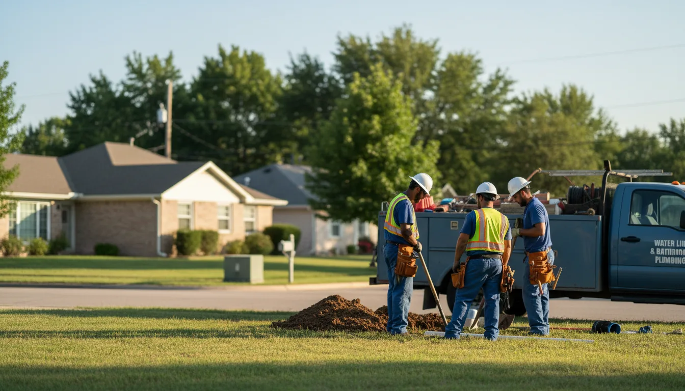 Residential water line and bathroom plumbing service in Sherman, ME